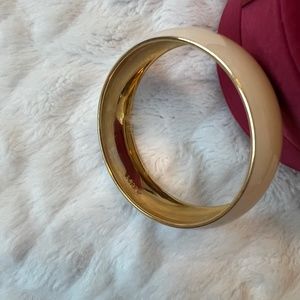 J. CREW cream gold inlay enamel bangle EUC